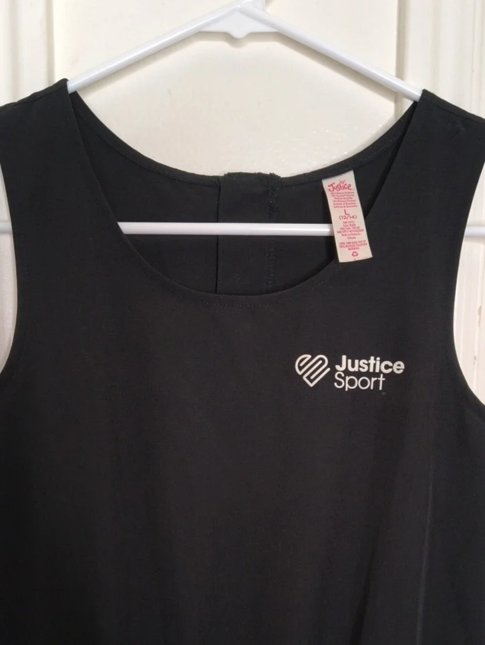 Justice Black Sleeveless Athletic Romper
